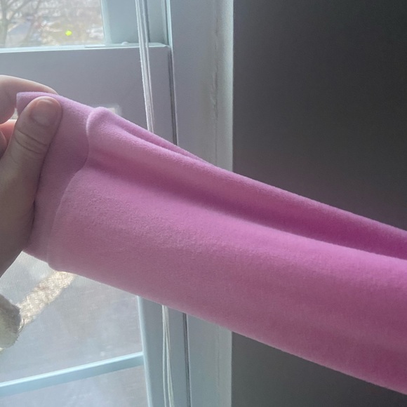 Luzette cropped pink velvet zip up hoodie - Picture 3 of 3